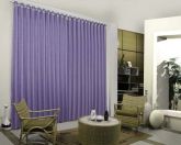 Cortina Lilás Com Flor Para Varão 2,00x1,80 Frete Grátis