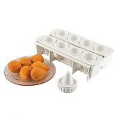 Forma Fábrica Coxinhas Salgados Kit Modelador Massas 4 Peças